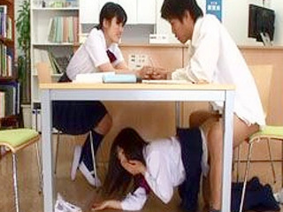 18-year-old Nipponese Schoolgirl Gets Fucked by Japanese Classmate in Tokyo Library